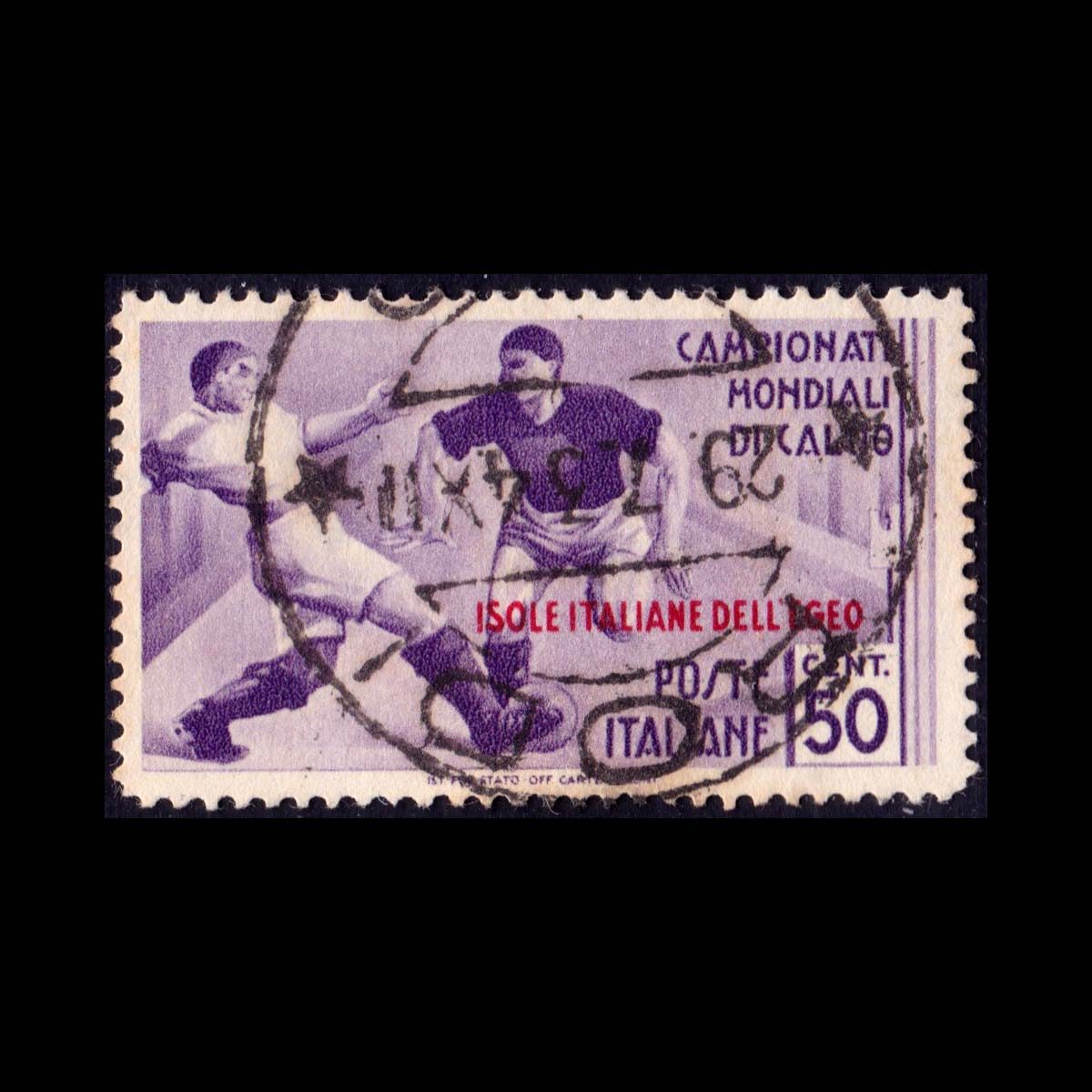 1934 Isole italiane dell'Egeo serie Calcio 50c. violetto