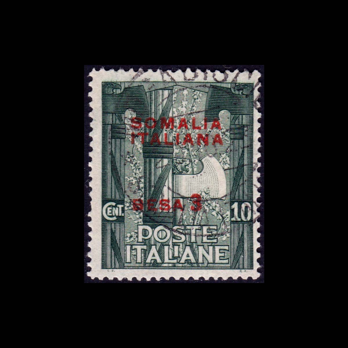 1923 Somalia Marcia su Roma 3b. su 10c. verde scuro