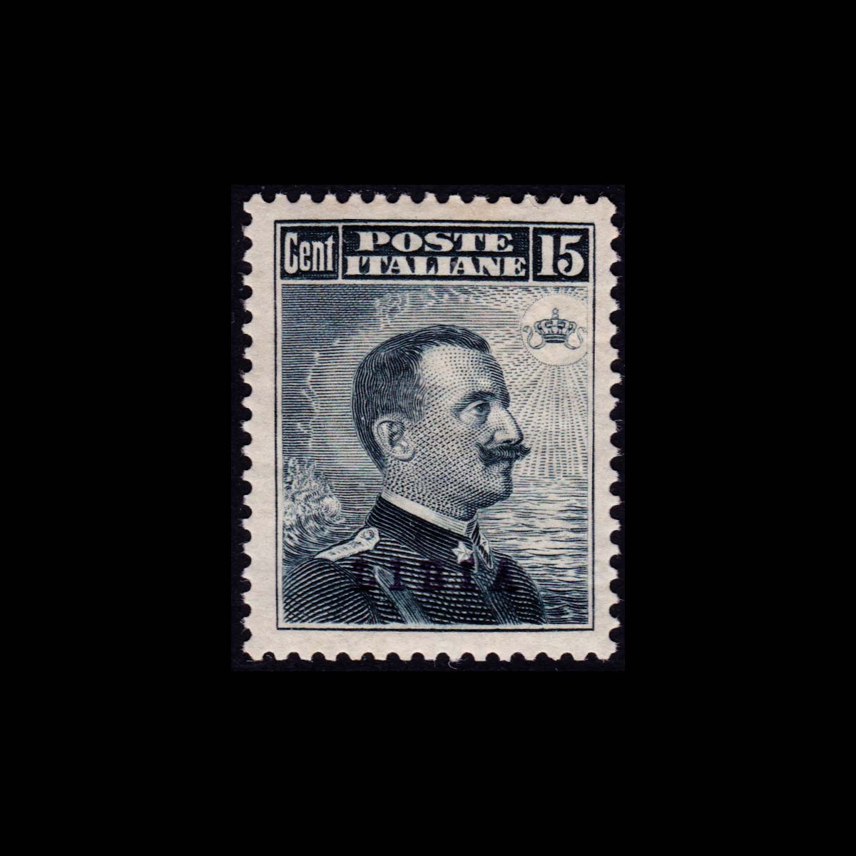 1912-15 Francobolli D'Italia soprastampati 'Libia' 15c. Grigio Nero