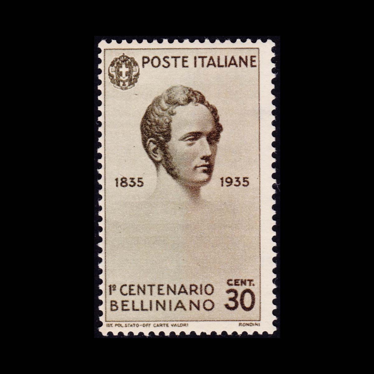 1935 Centenario della morte di Vincenzo Bellini 30c. Bruno