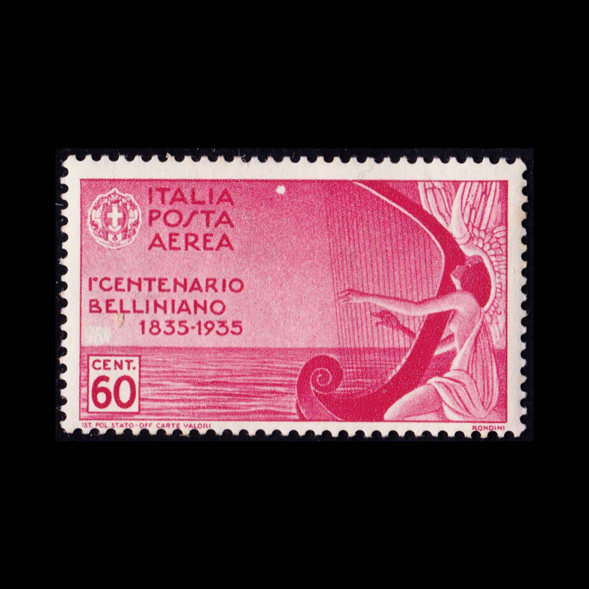 1935 Centenario della morte di Vincenzo Bellini 60c. Carminio