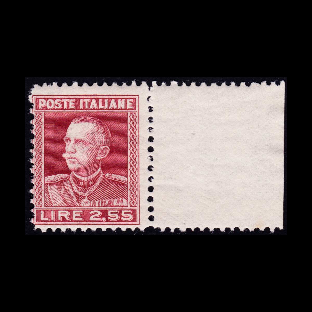 1927 Effige di Vittorio Emanuele III 2,55l. carminio dentellato 11