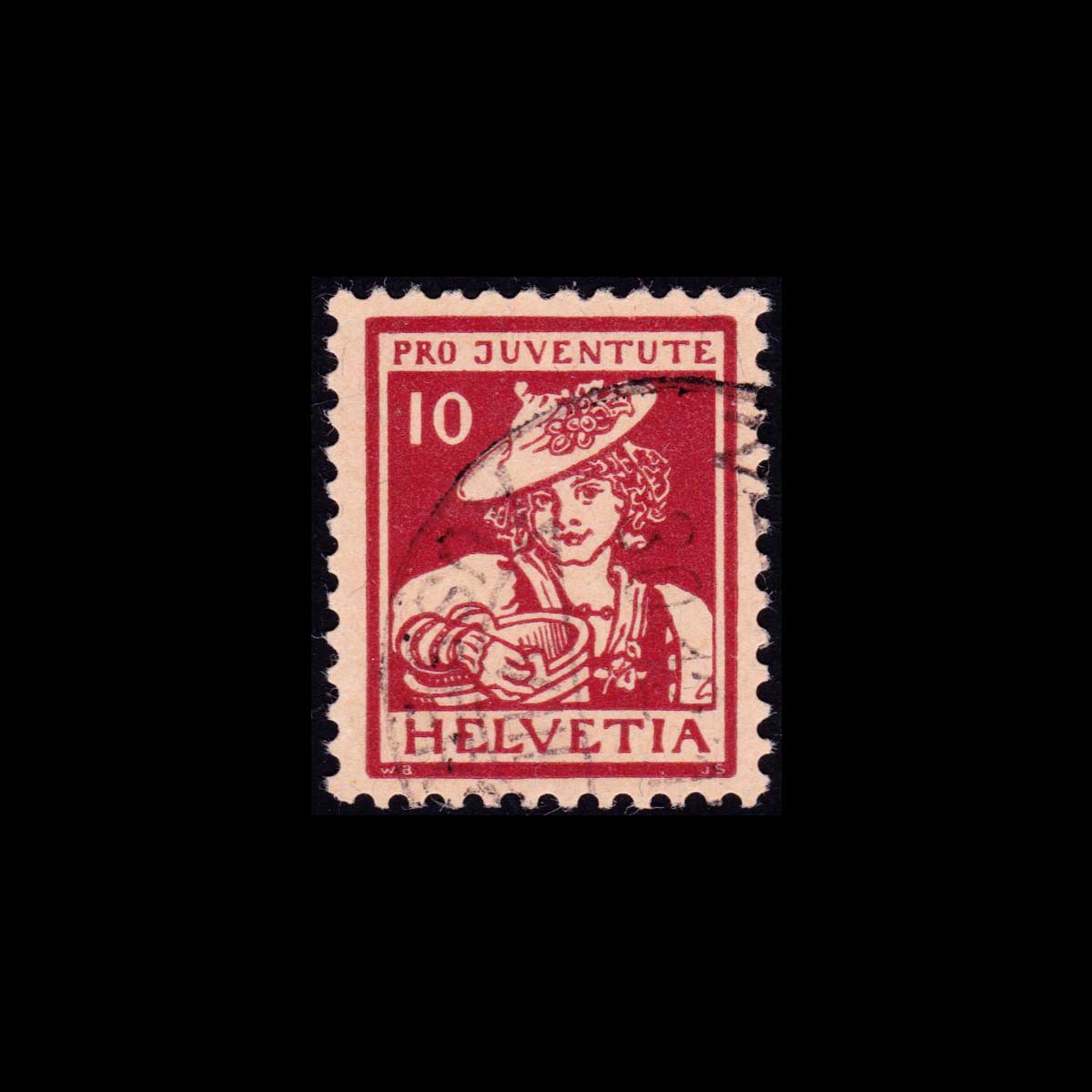 1916 Pro Juventude 10(+5)c. rosso